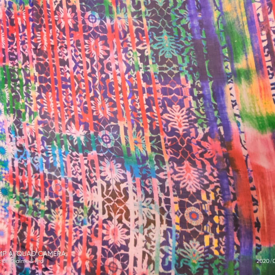 Rainbow Art Print On Silk Chiffon-SCPS191