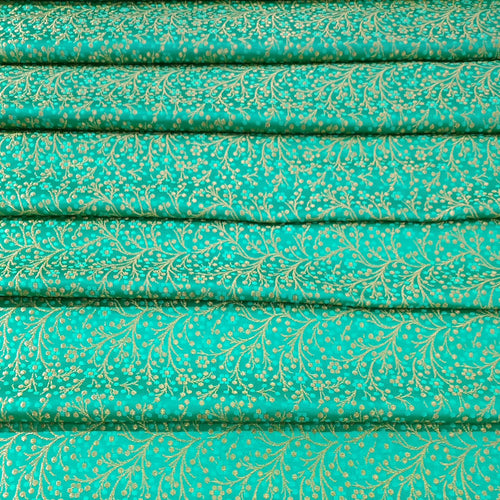 Aqua Print On Chinese Jacquard CJPA01