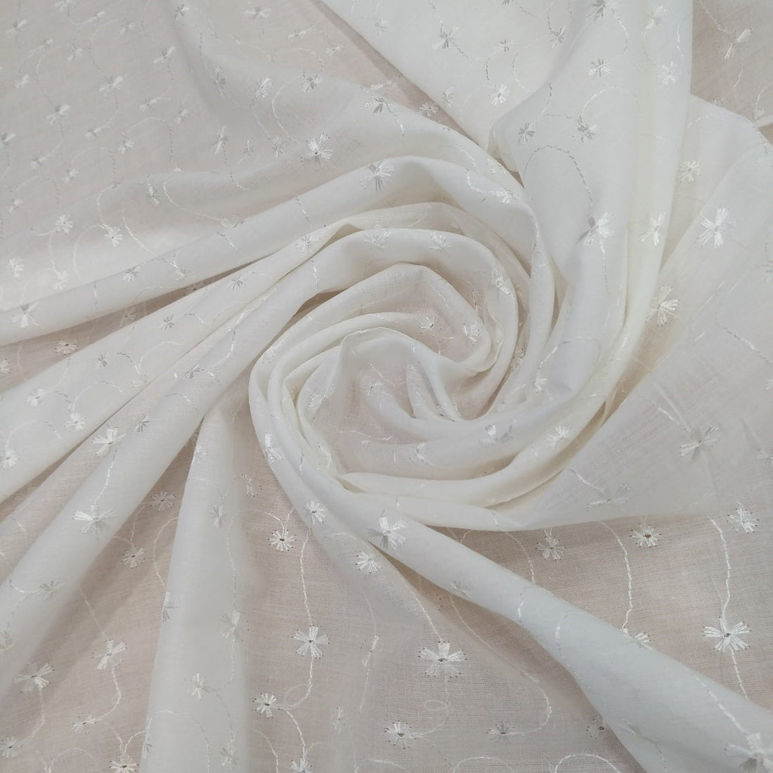 White Cotton Schiffli Embroidery#22