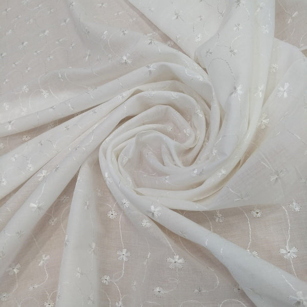 White Cotton Schiffli Embroidery#22