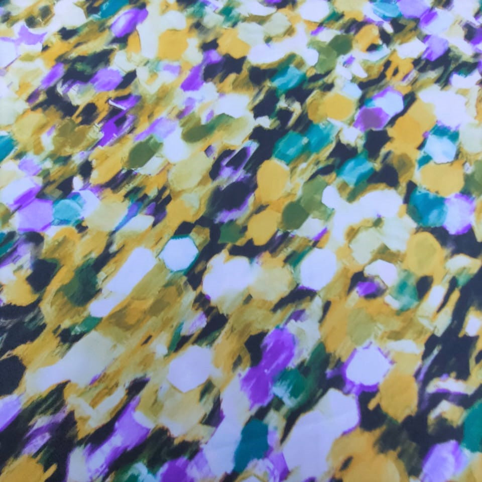 Brush Art Print On Flat Chiffon FCPS03
