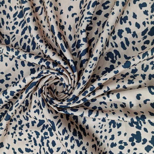 Chrome Satin Animal Skin Print Fabric CSPB02