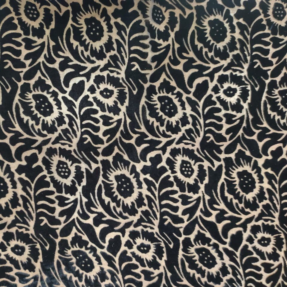Black Poly Viscose Velvet Brasso #03