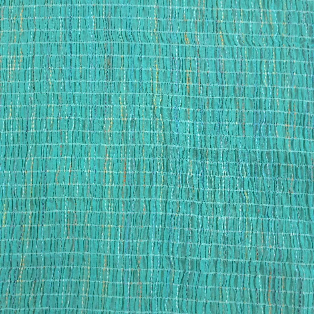 Cotton  Sea Green Seersucker Y/D Fabric SYDS07