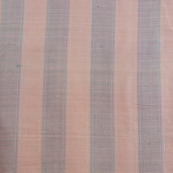 Cotton Lurex Peach & Purple  Stripes Y/D Fabrics CLYD07