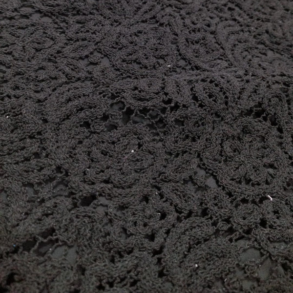 Black Beauty Embroidered Fabric AGT0427