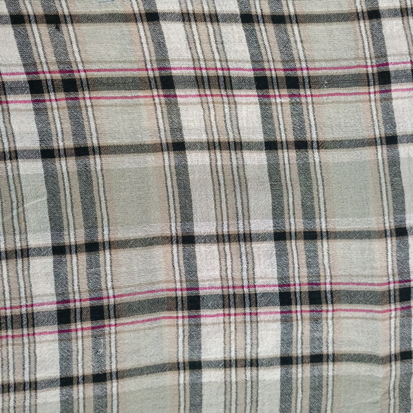 Cotton Gray & Black Check Y/D Fabric CCYD12