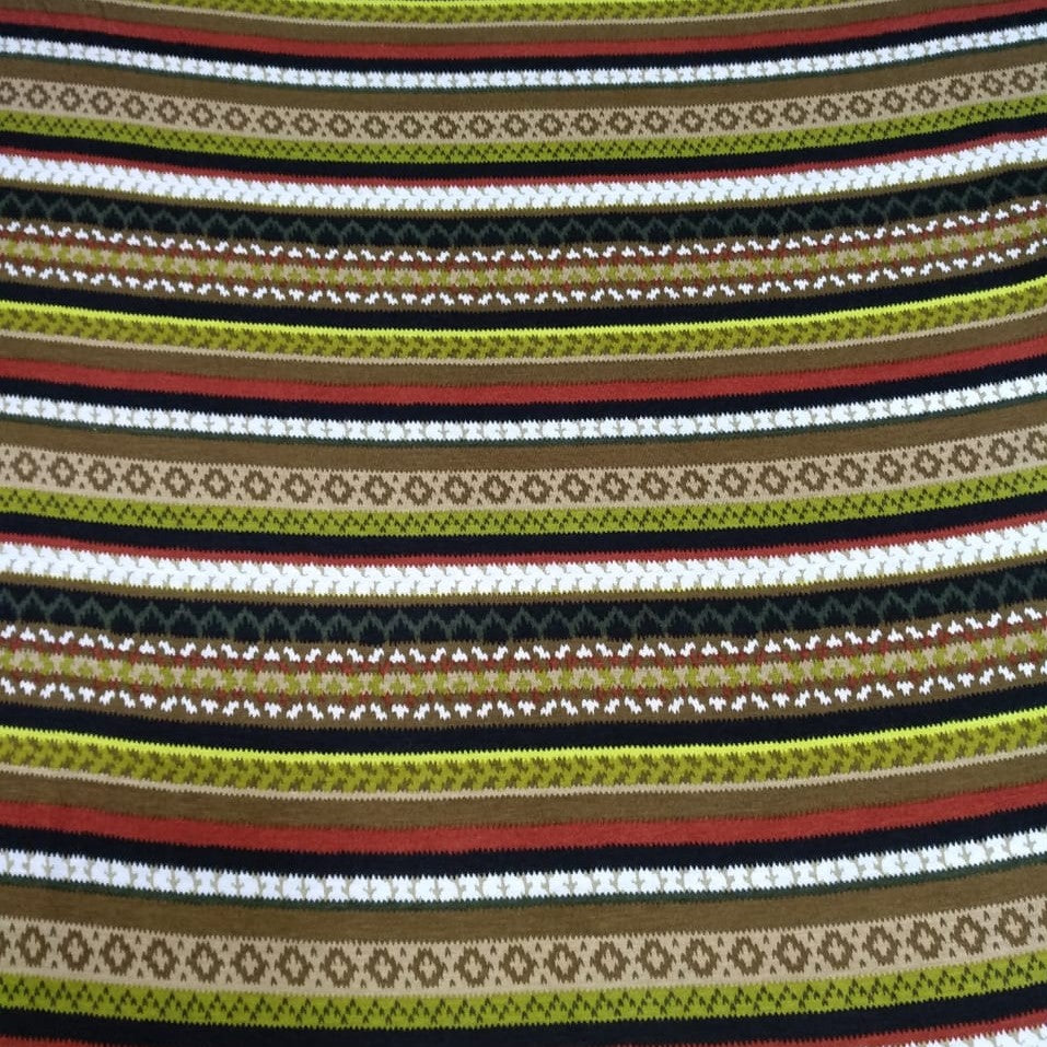 Ethnic Stripes Print on Viscose Knitted VKPS07