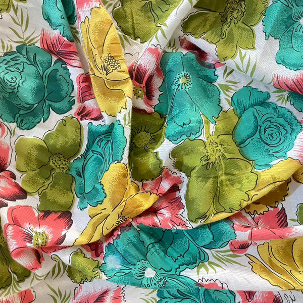 Cotton Flower Print Fabric OSCP96
