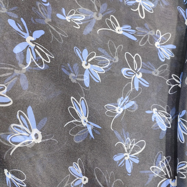 Blue Grass Hopper Print On Organza ORPA47