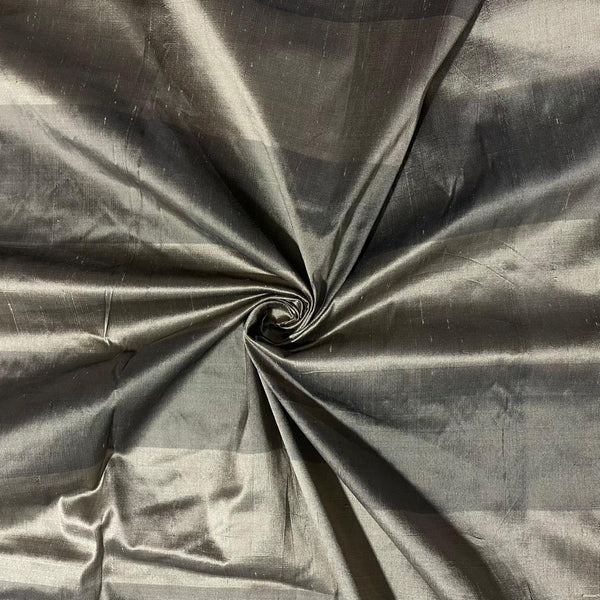 Dupion Silk -Olive Green-Stripes