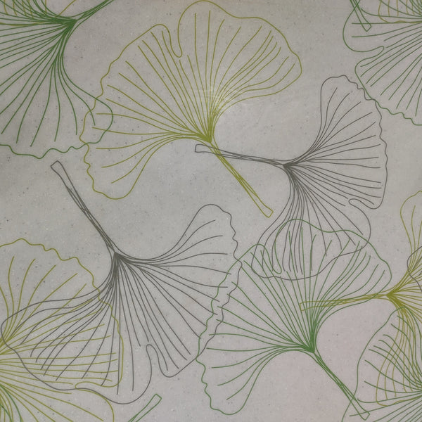 White Base Ocean Flower Print On Organza-ORPA10