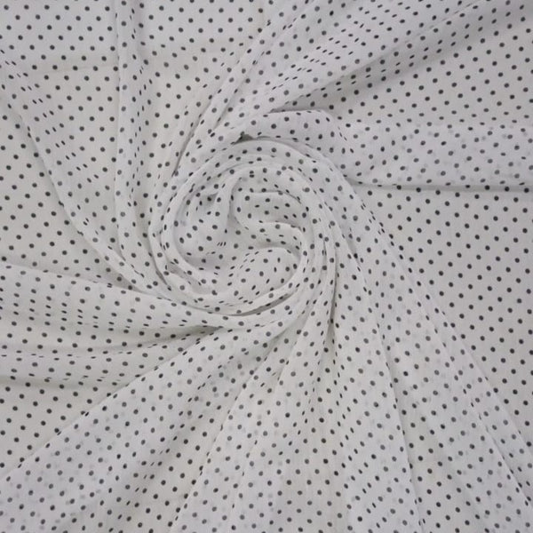 Polka Dot Print On Poly Georgette 44 Inch PGPS139