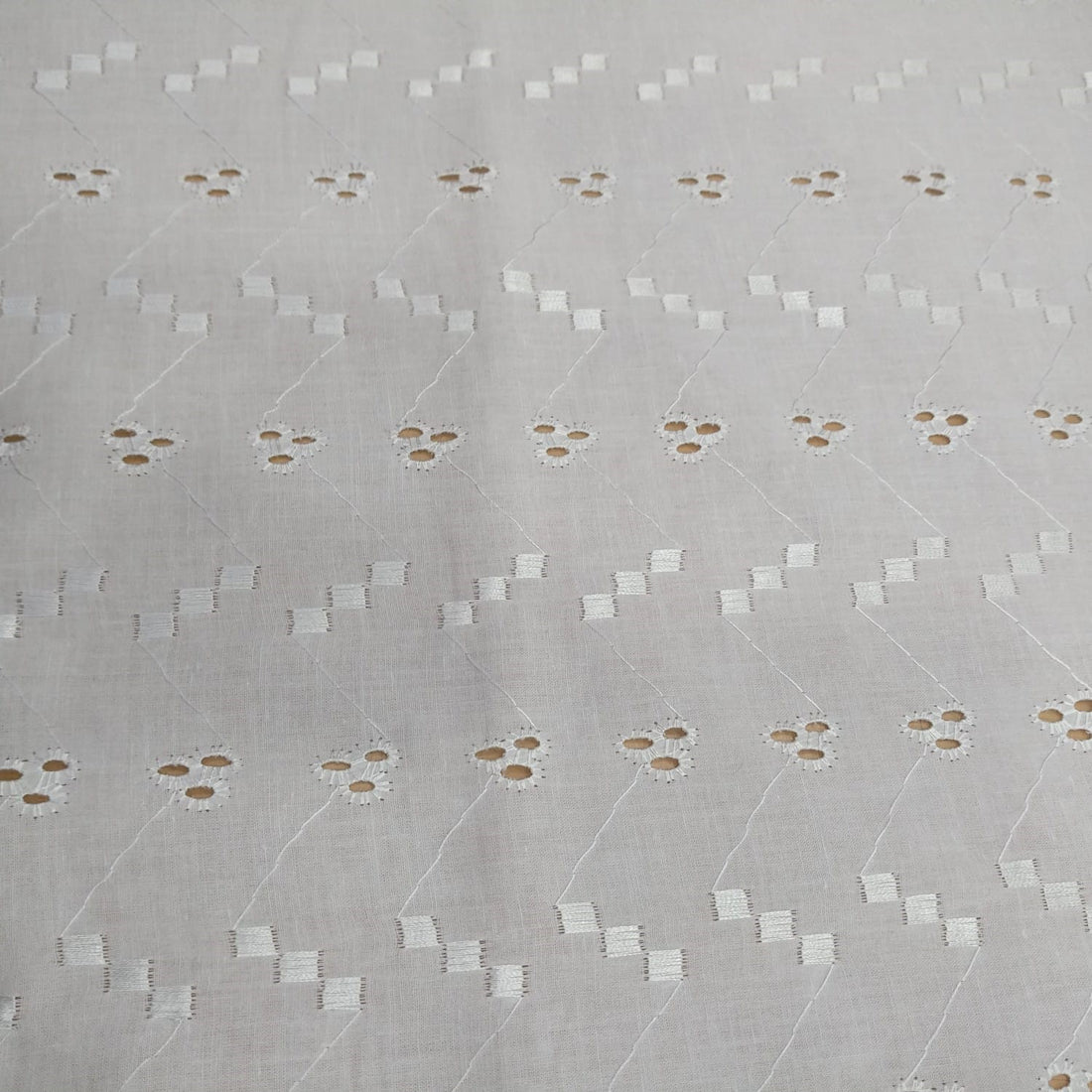 White Cotton Schiffli Embroidery#21