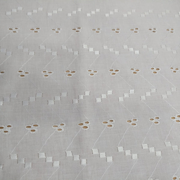 White Cotton Schiffli Embroidery#21