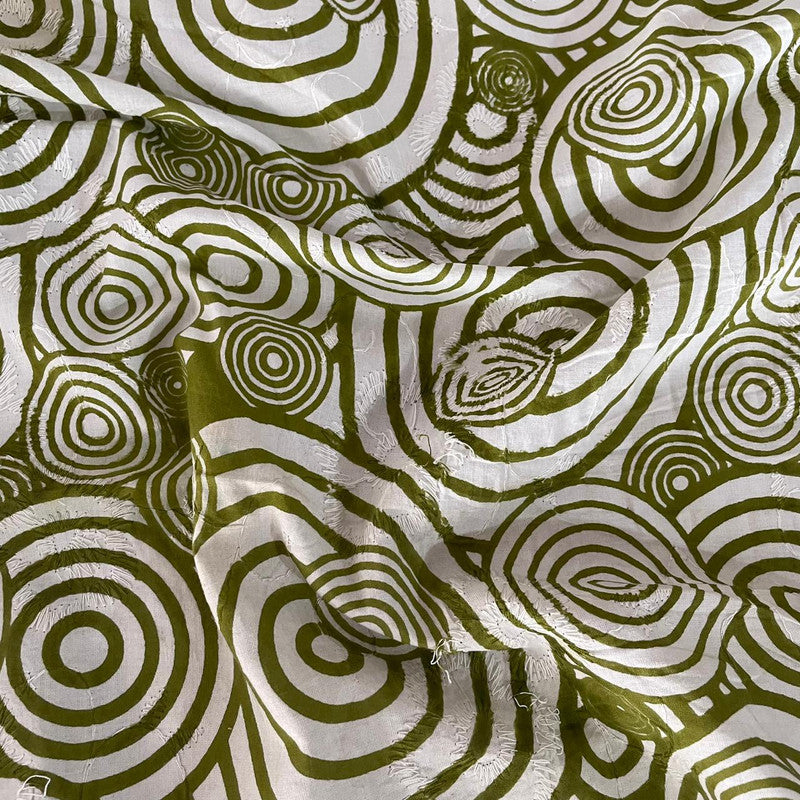 Cotton Print With Embroidered Fabric OSCP606