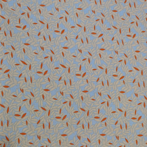 Sky Base Leaf Print On Rayon Jaquard RJPS03
