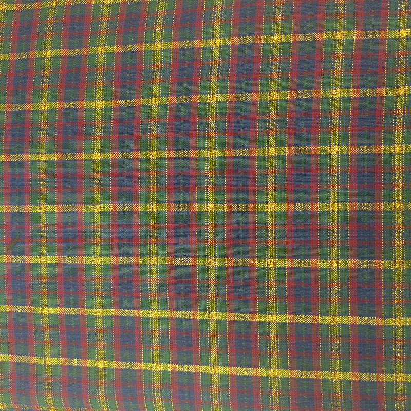 Cotton Lurex Check Yarn Dyed NTCS07