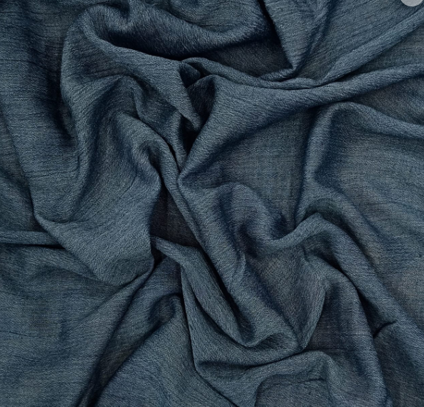 Rayon Crepe Chambray Dyed Fabric