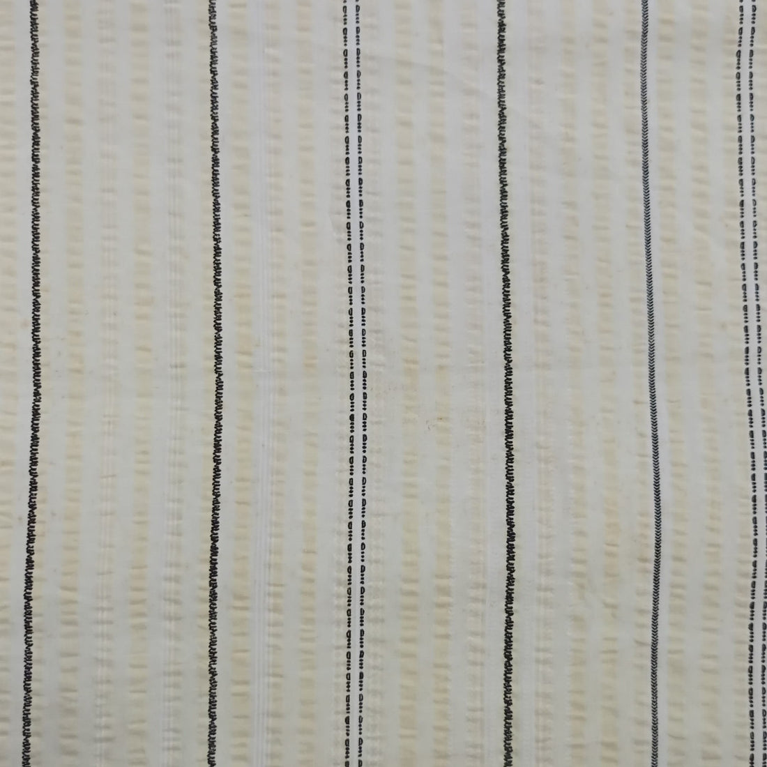 Cotton  Beige Black  Seersucker Stripe Y/D Fabric SYDS14