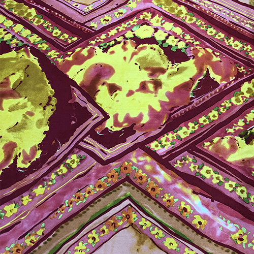Purple Diamond Art Print on Pure Silk Satin