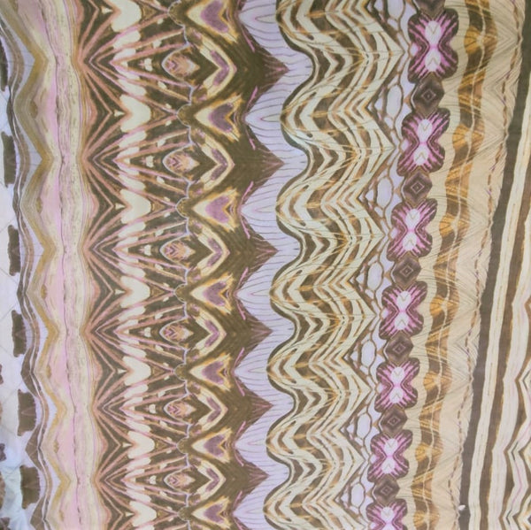 Chevron Print On Silk Chiffon-SCPS139