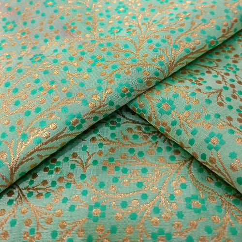Aqua Print On Chinese Jacquard CJPA14