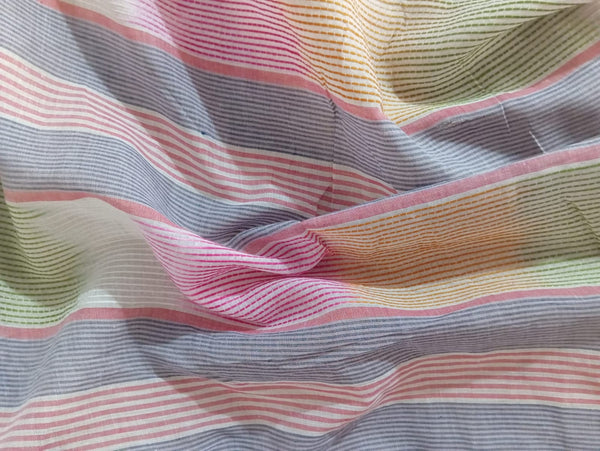 Multicolor stripe on cotton fabric OSCP42