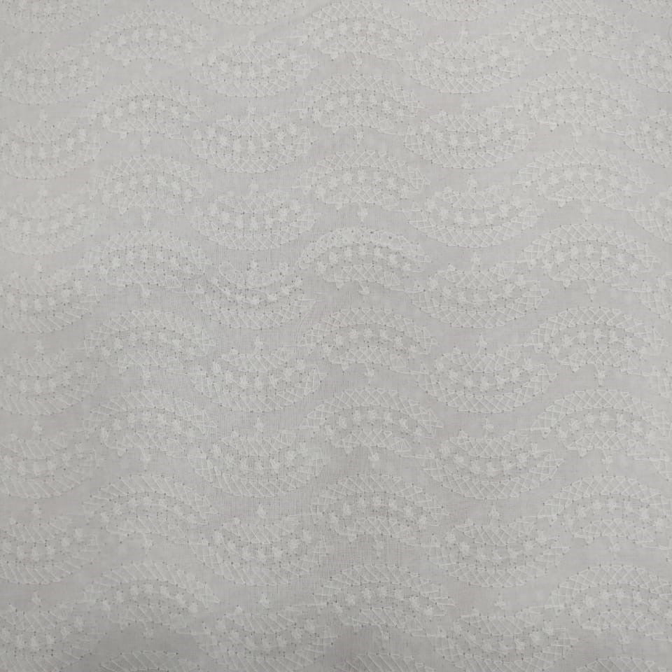 White Cotton Schiffli Embroidery#24