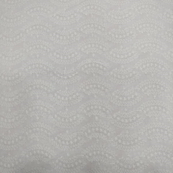 White Cotton Schiffli Embroidery#24