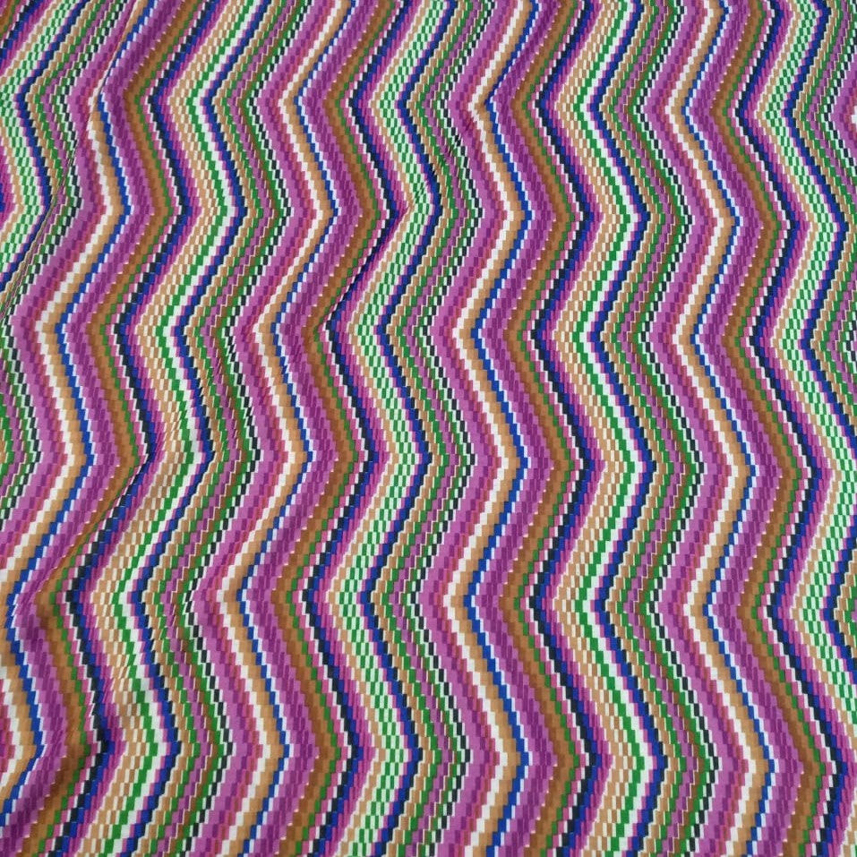 Tribal Chevron(Pink) Print On Viscose Knitted VKPS17