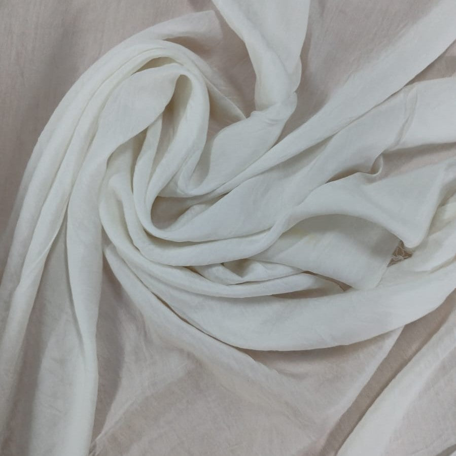 French Rayon White Dyed Fabric (65 GSM)