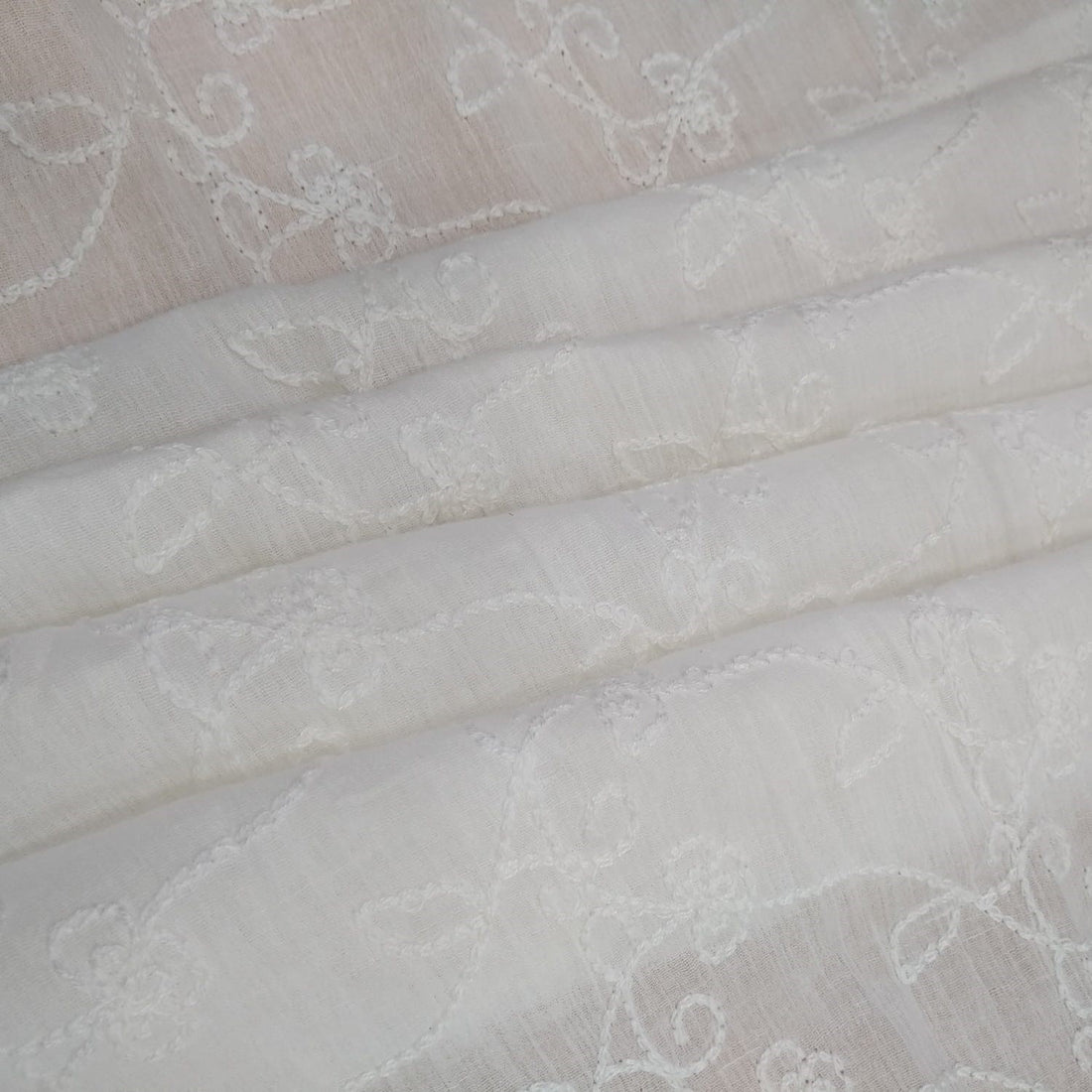 White Cotton Schiffli Embroidery#19