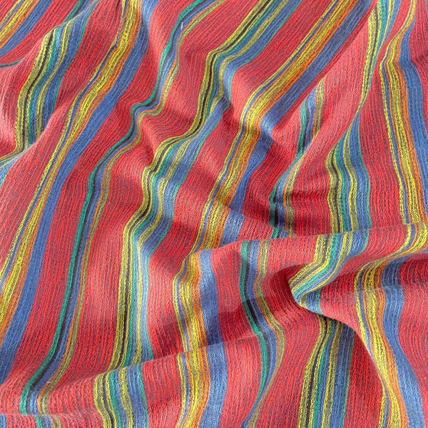 Cotton Multicolor Stripe Fabric OSCP227
