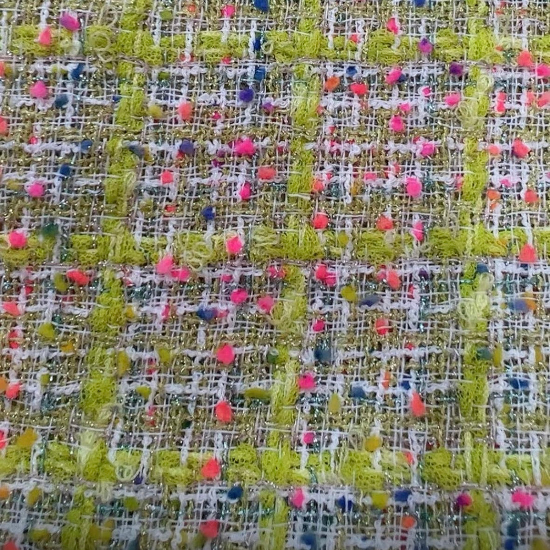Neon Candy Boucle Tweed