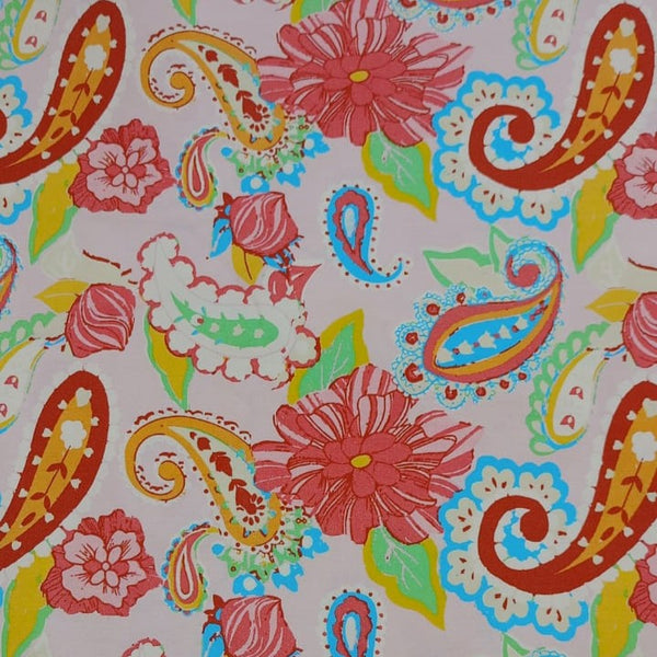 Paisley Floral Print On Wonder Poplin