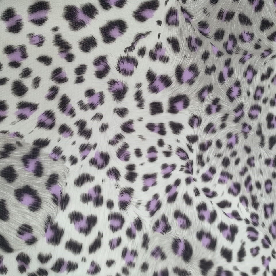 Purple Black Leopard Print On Roberto Cavalli RCPS23