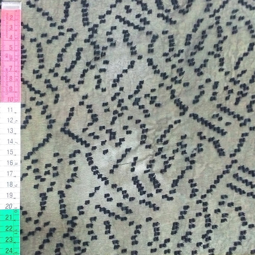 Clip Jacquard Dyed Fabric(Abstract Pattern, Black)