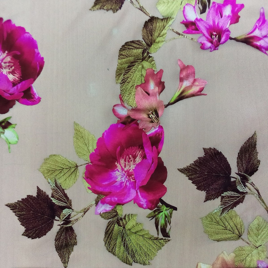 Magenta Zinnia Print On 3D Net 3DPS14