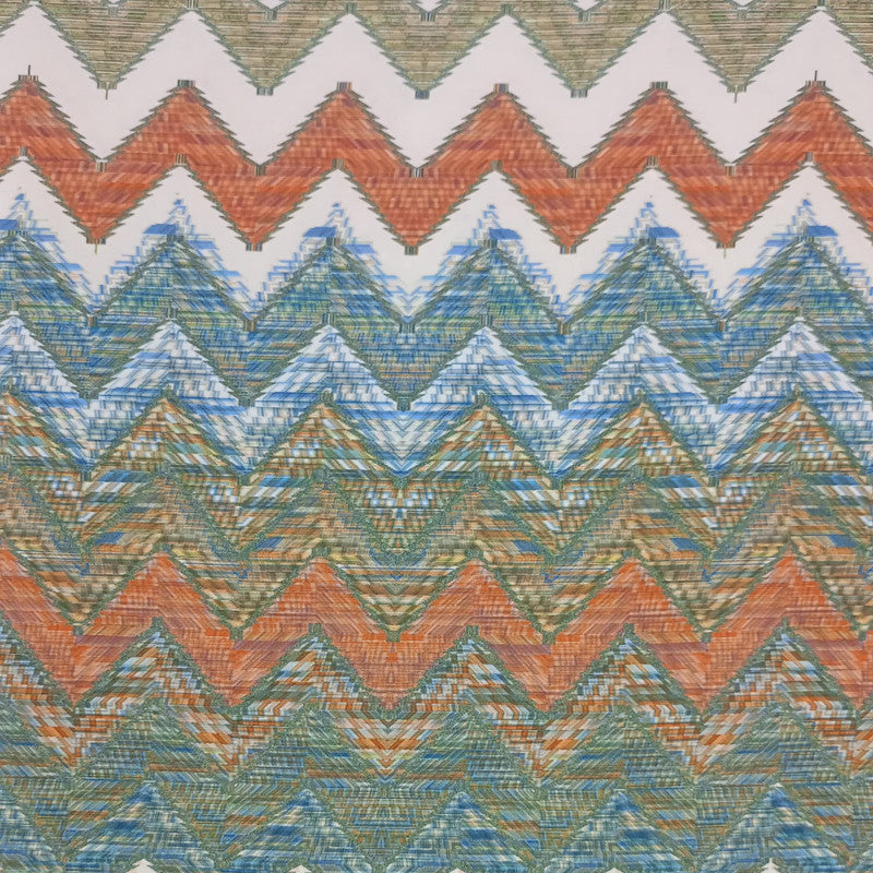Zig Zag Lookprint On Royal Georgette RGPB55