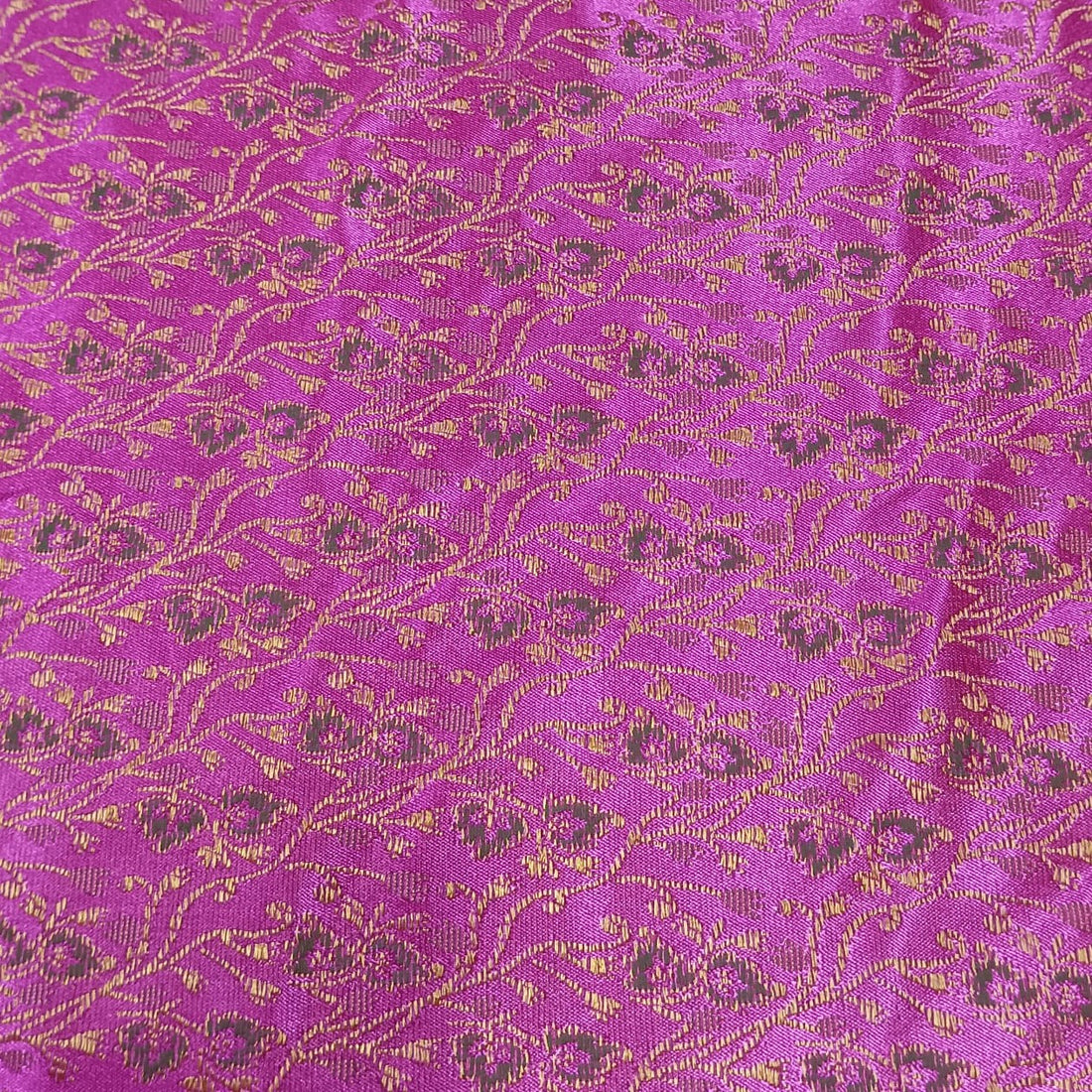 Hot Pink Print On Chinese Jacquard CJPA10