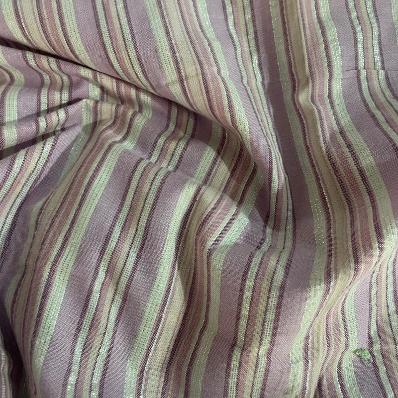 Cotton Lurex Stripe Fabric OSCP517