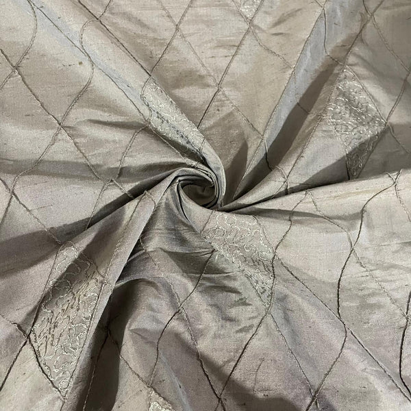 Pin Tuck on Dupion Silk-PTDS02
