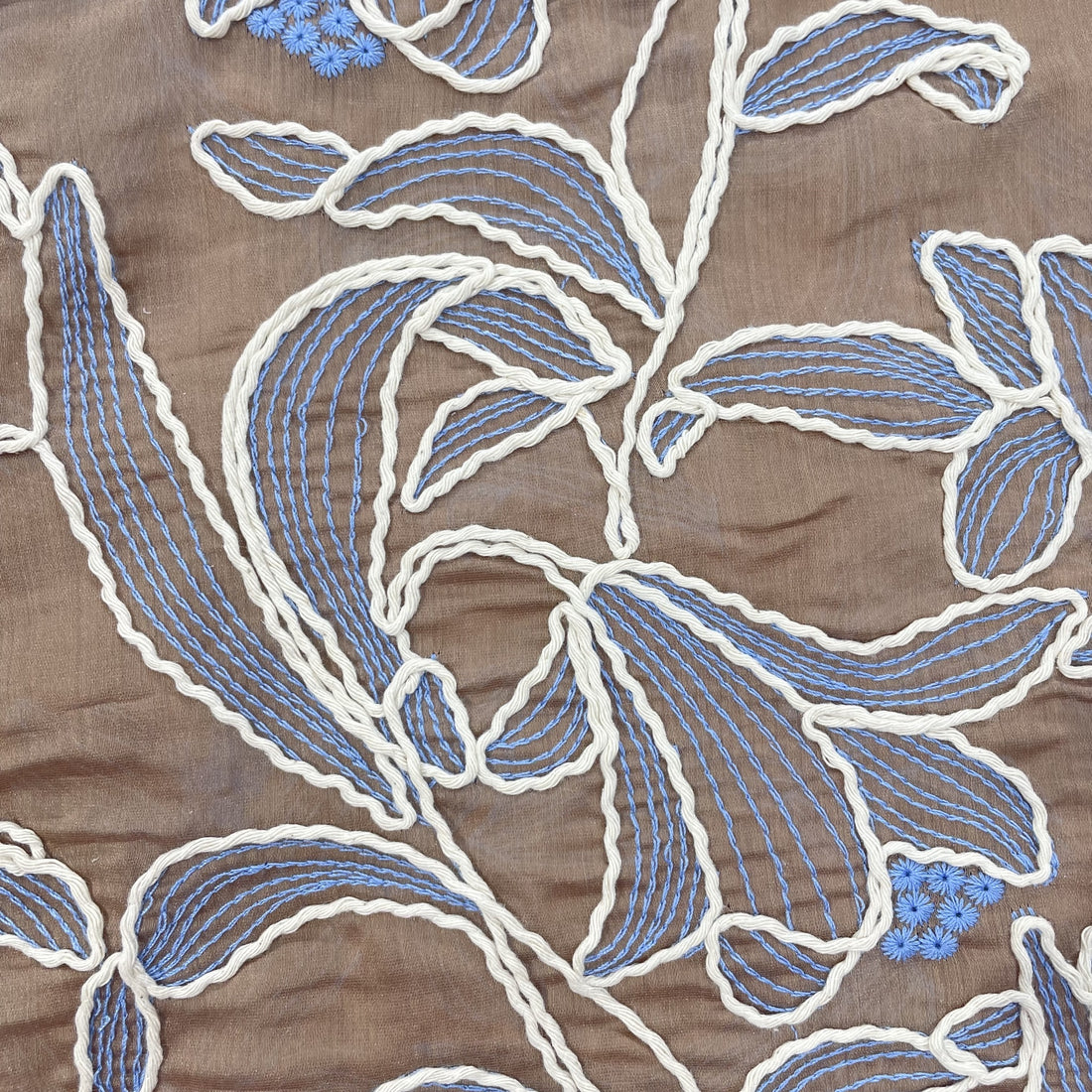 Tropical Corded Embroidered Fabric