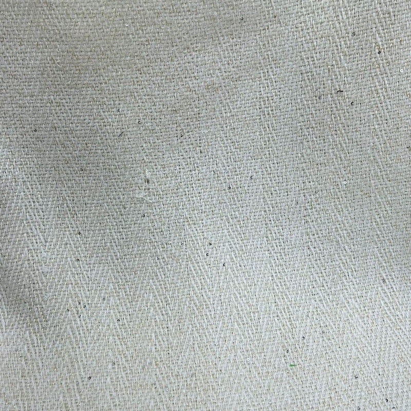 White & Beige Chevron Boucle Tweed
