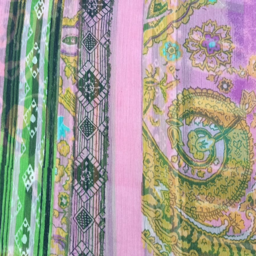 Border Art Print On Poly Chiffon PCPS38