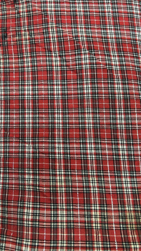 Cotton Check Shimmer Yarn Dyed Fabric SFDS141