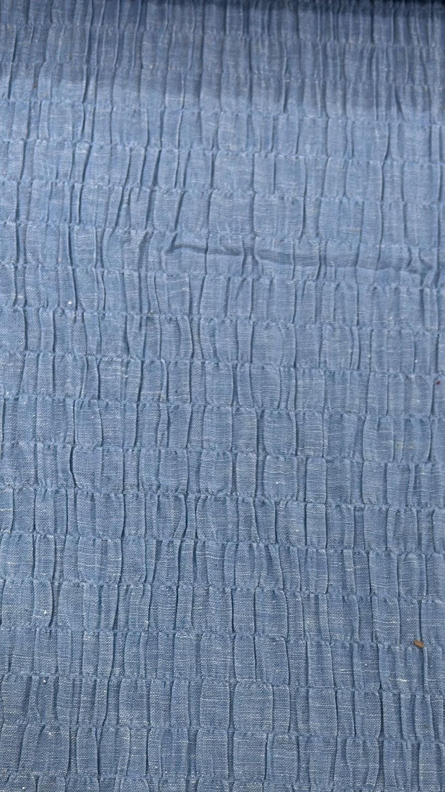 Cotton Denim & White Seersucker Check Y/D Fabric SYDS15