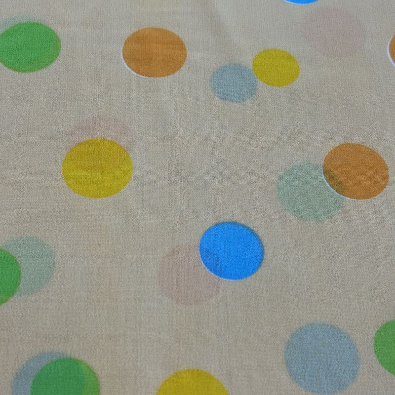 Polka Dot Print On Poly Georgette NPCS33