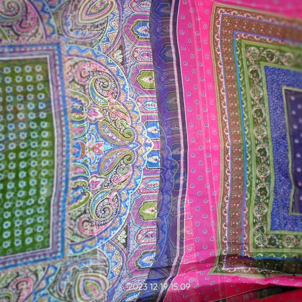 Border Print On Habutai Satin HSPS51